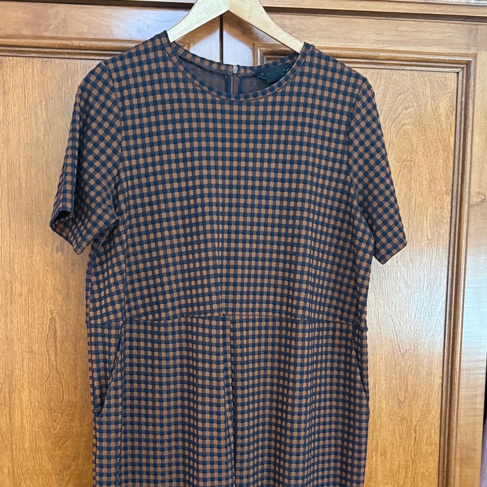 Hatch Maternity Checked Short Sleeve Jumpsuit